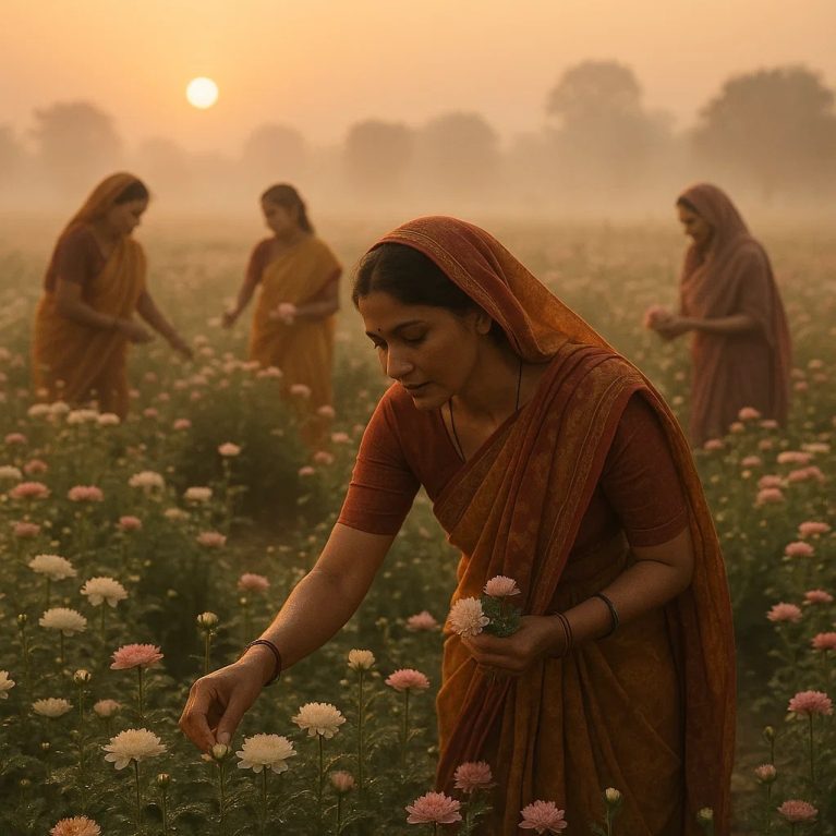 Flower Plucking Process